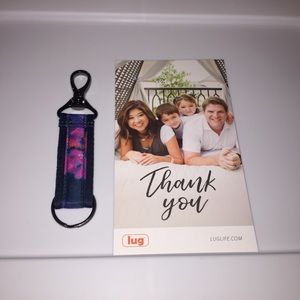 NWOT!🌺Lug Hydrangea Navy Keychain/ Key Fob